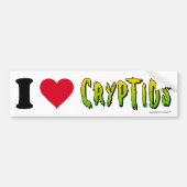 I Love Cryptids Bumpersticker (Voorkant)