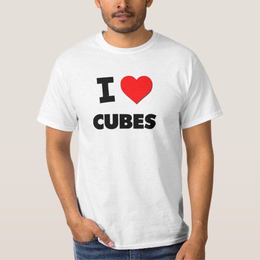 I Love Cubes T-shirt (Voorkant)