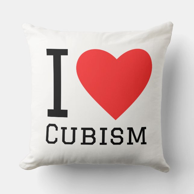 I love cubism kussen (Voorkant)