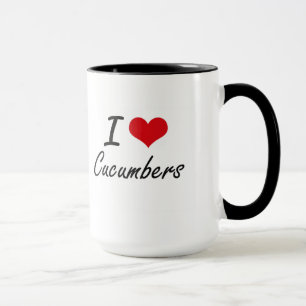 I Love Cucumbers artistiek design Mok
