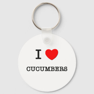 I Love CUCUMBERS ( food ) Sleutelhanger