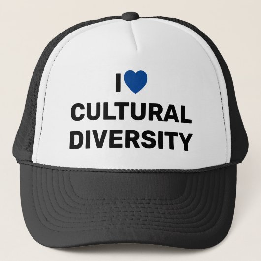 I Love Cultural Diversity™ Trucker Hat Trucker Pet (Voorkant)
