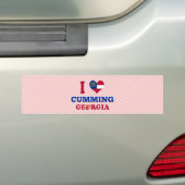I Love Cumming, Georgia Bumpersticker (Op auto)