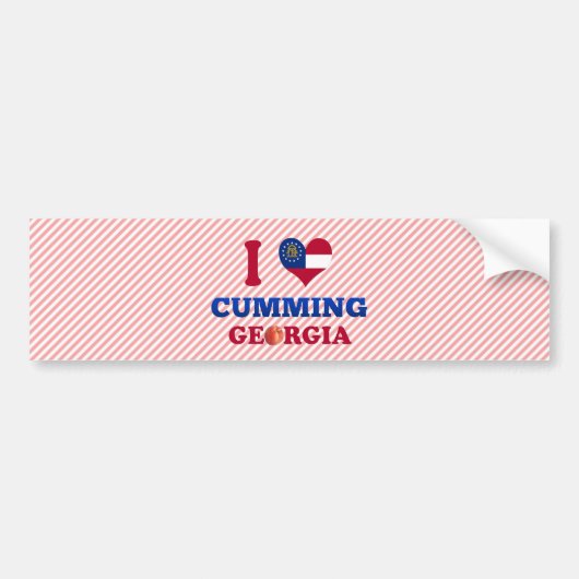 I Love Cumming, Georgia Bumpersticker (Voorkant)