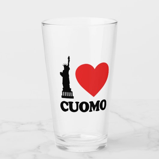 I Love Cuomo | Vrijheidsbeeld Glas (Voorkant)