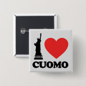 I Love Cuomo | Vrijheidsbeeld Vierkante Button 5,1 Cm (Voorkant /achterkant)