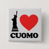 I Love Cuomo | Vrijheidsbeeld Vierkante Button 5,1 Cm (Voorkant)