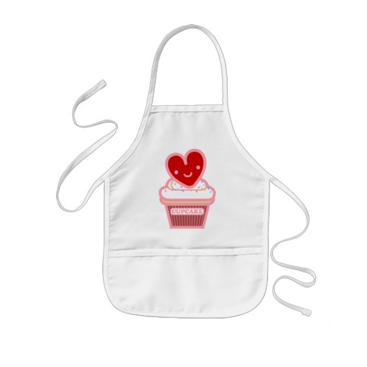I Love Cupcake Apron Kinder Schort (Voorkant)