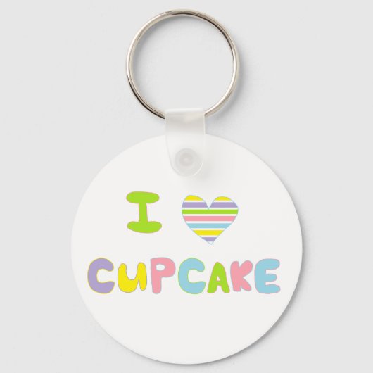 I Love Cupcake Sleutelhanger (Voorkant)