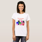 "I love cupcakes and cats" — Cupcake Lovers Gifts T-shirt (Voorkant volledig)