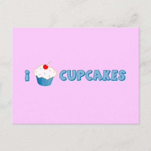 I Love Cupcakes Briefkaart (Voorkant)