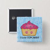 I Love Cupcakes button (Voorkant /achterkant)