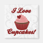 I Love Cupcakes Magneet (Voorkant)