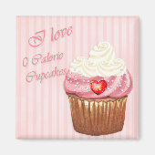 I Love Cupcakes Refkoelkast Magnet (Voorkant)