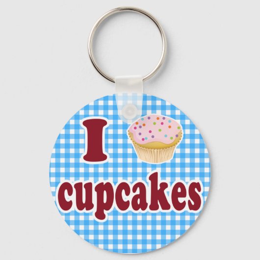 I Love Cupcakes Sleutelhanger (Voorkant)
