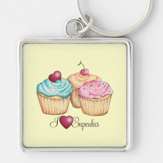 I Love Cupcakes Sleutelhanger