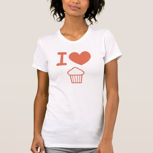 I Love Cupcakes T-shirt (Voorkant)