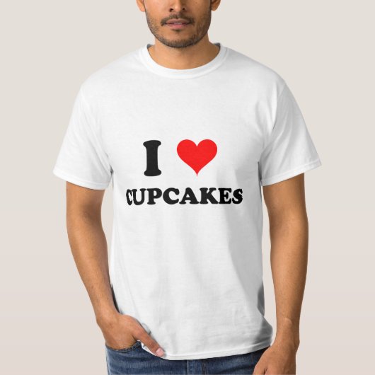 I Love Cupcakes T-shirt (Voorkant)