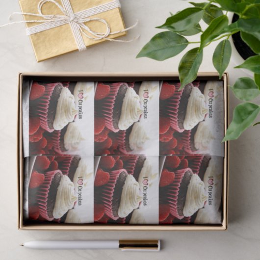 I Love Cupcakes Tissuepapier (Geschenk)