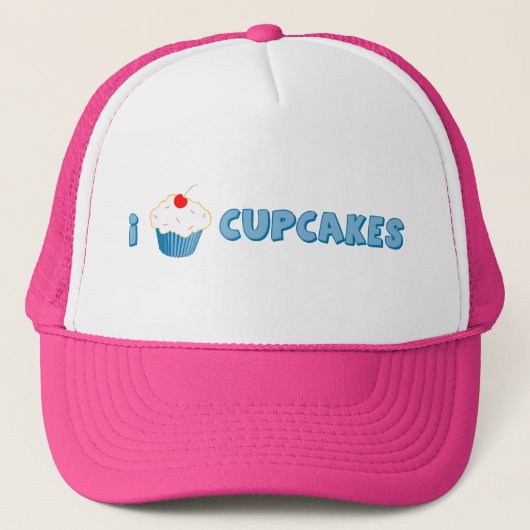 I Love Cupcakes Trucker Pet (Voorkant)