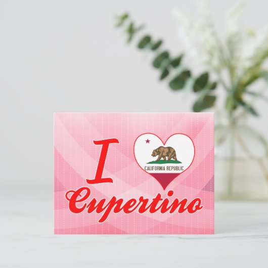 I Love Cupertino, California Briefkaart (Staand voorkant)