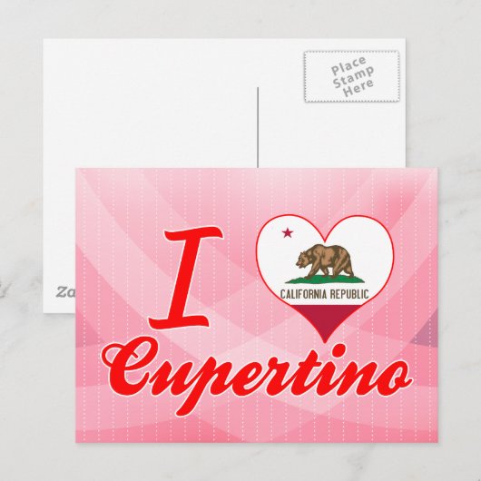 I Love Cupertino, California Briefkaart (Voorkant / Achterkant)