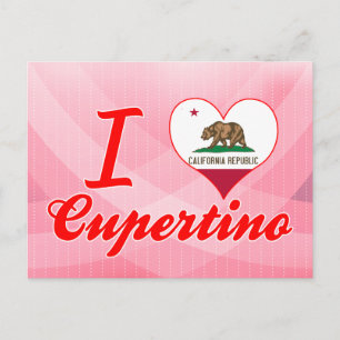 I Love Cupertino, California Briefkaart