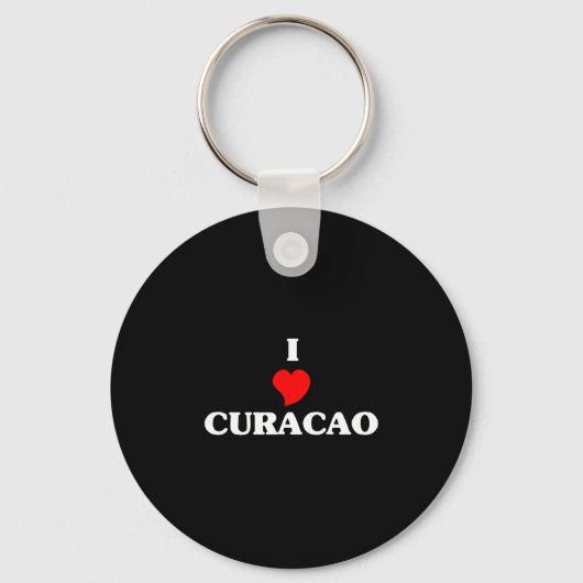 I Love Curacao Sleutelhanger (Voorkant)