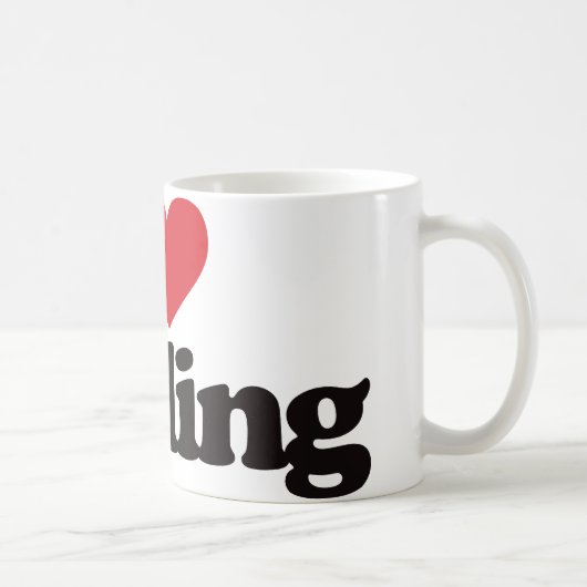 I Love Curling Koffiemok (Rechts)