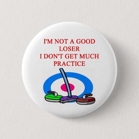 i love curling ronde button 5,7 cm (Voorkant)