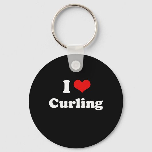 I Love Curling Tshirt Sleutelhanger (Voorkant)