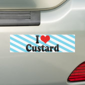 I Love Custard Bumpersticker (Op auto)