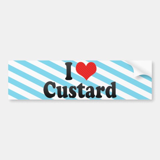 I Love Custard Bumpersticker (Voorkant)