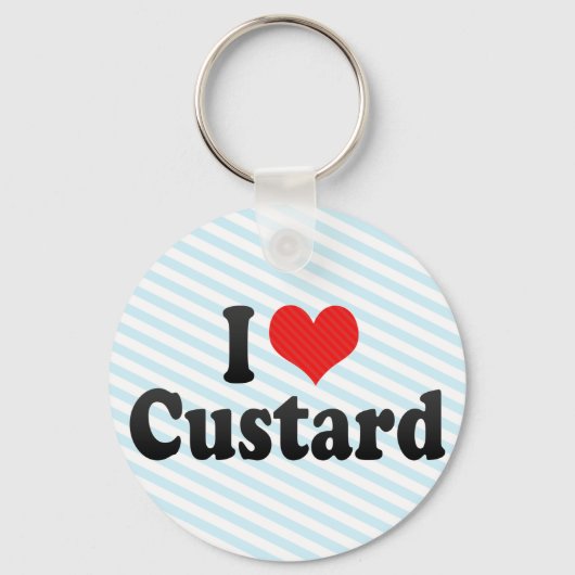 I Love Custard Sleutelhanger (Voorkant)