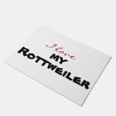 I love [customize] deurmat (Schuin)