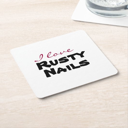 I love [customize] kartonnen onderzetters (Schuin)