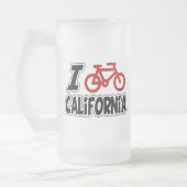 I Love Cycling California Matglas Bierpul (Links)