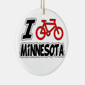 I Love Cycling Minnesota Keramisch Ornament (Rechts)