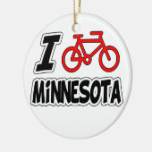 I Love Cycling Minnesota Keramisch Ornament (Links)