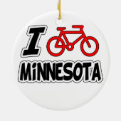 I Love Cycling Minnesota Keramisch Ornament (Achterkant)