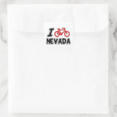 I Love Cycling Nevada Vierkante Sticker (Tas)