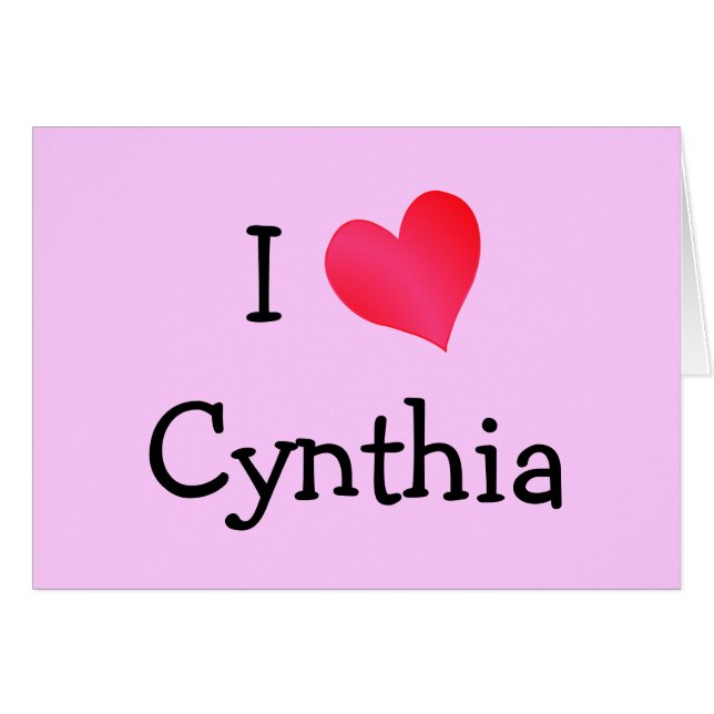 I Love Cynthia (Voorkant Horizontaal)