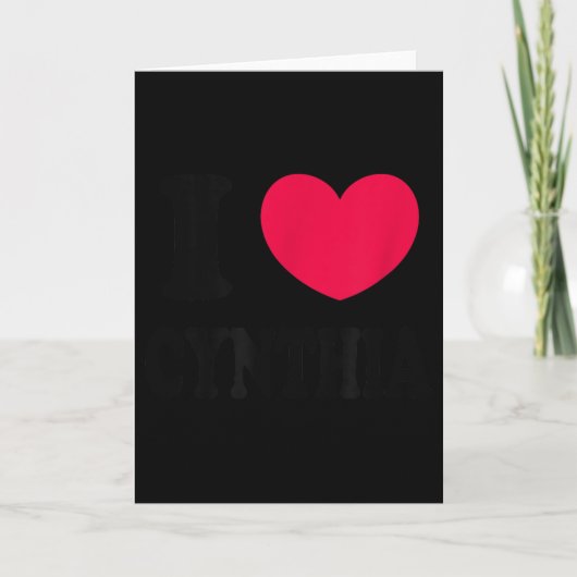 I Love Cynthia  Kaart (Voorkant)