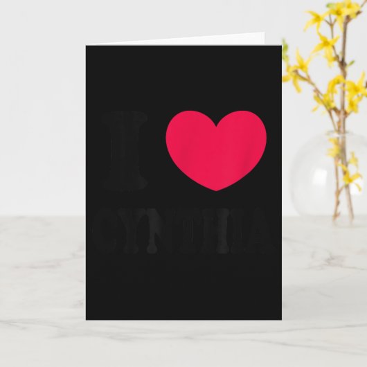 I Love Cynthia  Kaart (Gele Bloem)