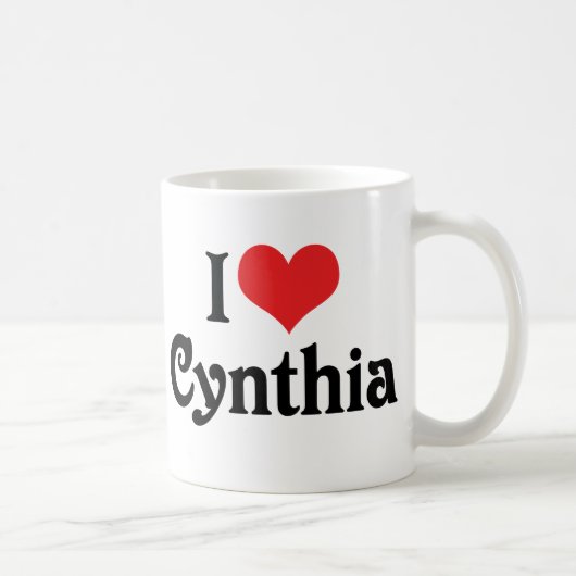 I Love Cynthia Koffiemok (Rechts)