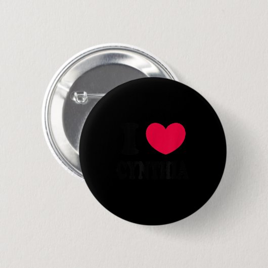 I Love Cynthia  Ronde Button 5,7 Cm (Voorkant /achterkant)