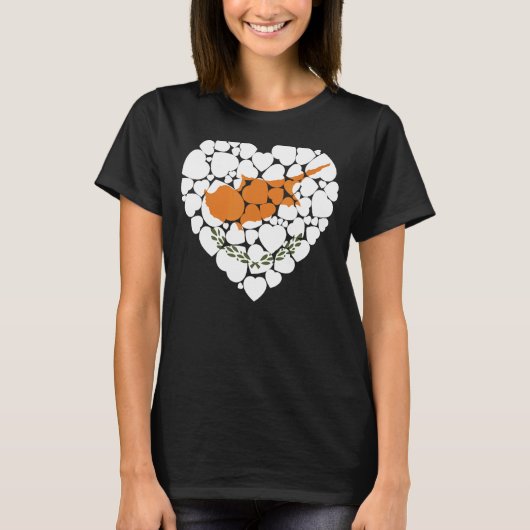 I Love Cyprus Flag Cyprus T-shirt (Voorkant)
