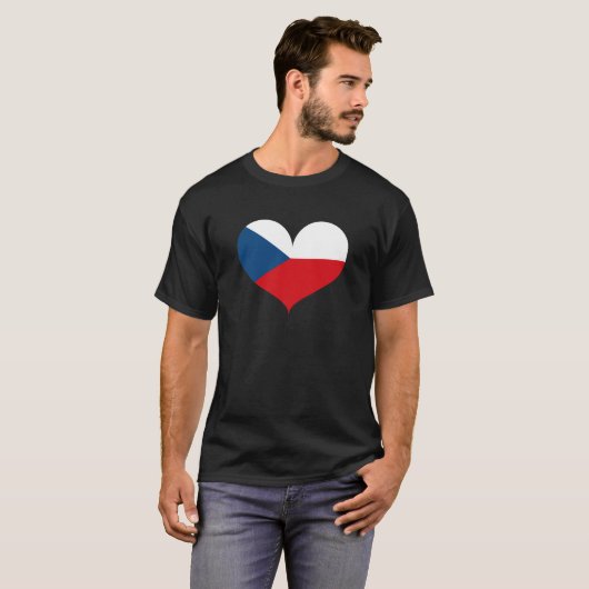 I Love Czech Republic Flag T-shirt (Voorkant volledig)