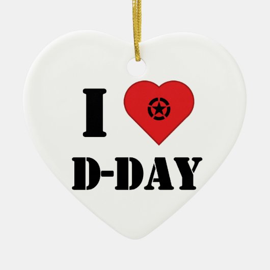 I love D-Day Keramisch Ornament (Voorkant)