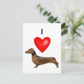 I Love Dachshunds Briefkaart (Staand voorkant)